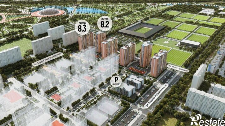 2-комн квартира в новом доме улица Героя Владислава Посадского, 17,  д. 17