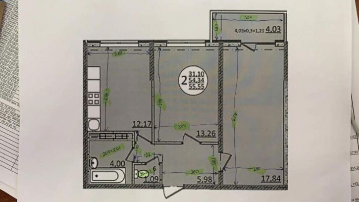 2-комн квартира Магистральная улица, д.11к3