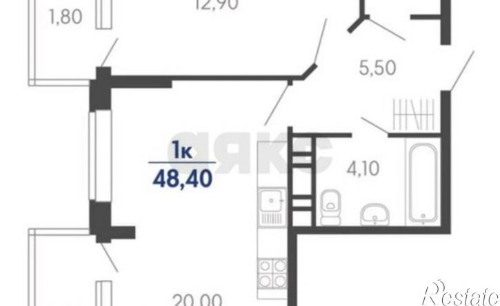 2-комн квартира улица Героя Георгия Бочарникова, 4,  д. 4