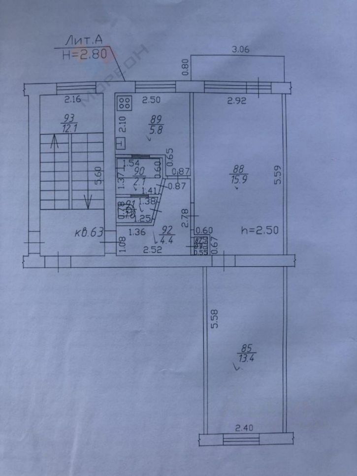2-комн квартира Рашпилевская ул, 331