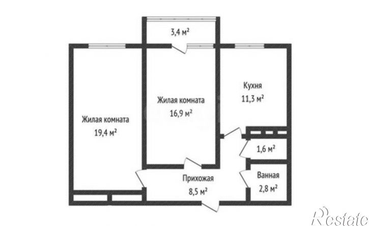 2-комн квартира ул им. Валерия Гассия, 4/7 3,  д. 4/7 3,  к. 3