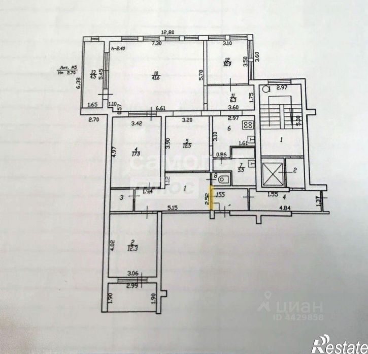 5-комн квартира пр-кт Чекистов, 13,  д. 13