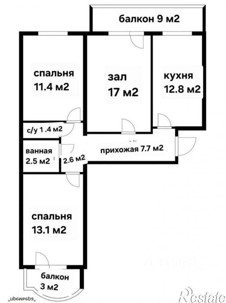 3-комн квартира ул Рашпилевская, 32,  д. 32