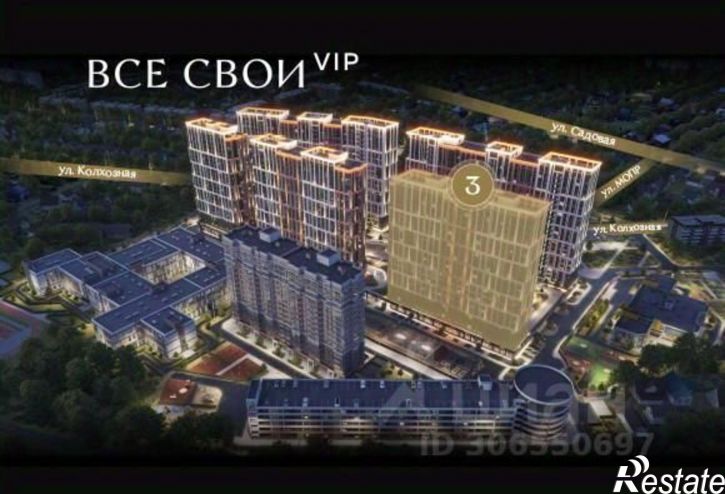 2-комн квартира в новом доме Колхозная улица, 5/2 к4,  д. 5/2 к4