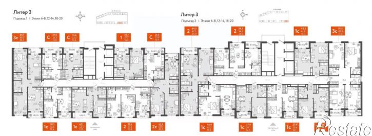 2-комн квартира в новом доме Колхозная улица, 5/2 к4,  д. 5/2 к4