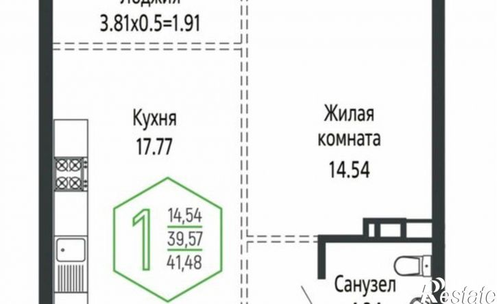 1-комн квартира Обрывная улица, 132/1к25