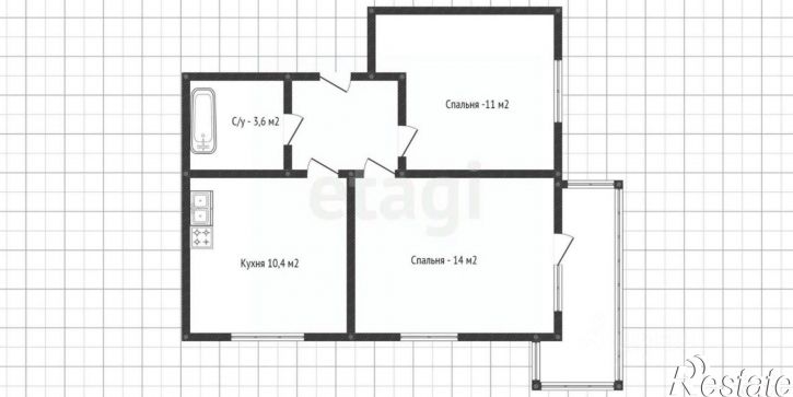 2-комн квартира ул Конгрессная, 41 1,  д. 41 1,  к. 1