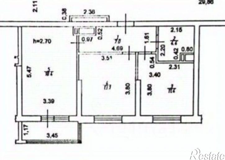 2-комн квартира улица Героя Георгия Бочарникова, 2,  д. 2