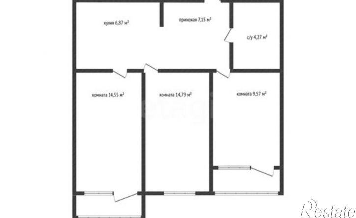 3-комн квартира ул Степная, 1/1 4,  д. 1/1 4,  к. 4