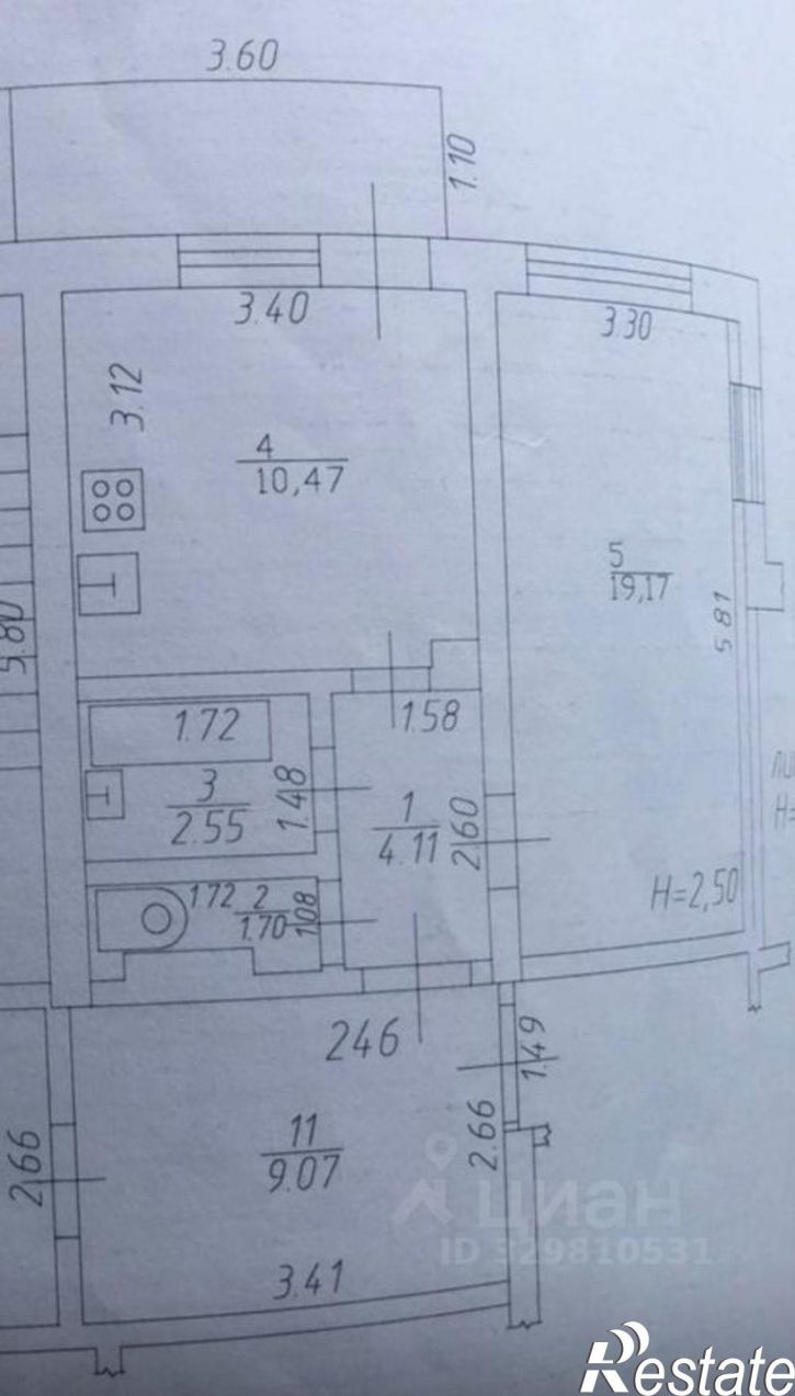 1-комн квартира улица Думенко, 21,  д. 21