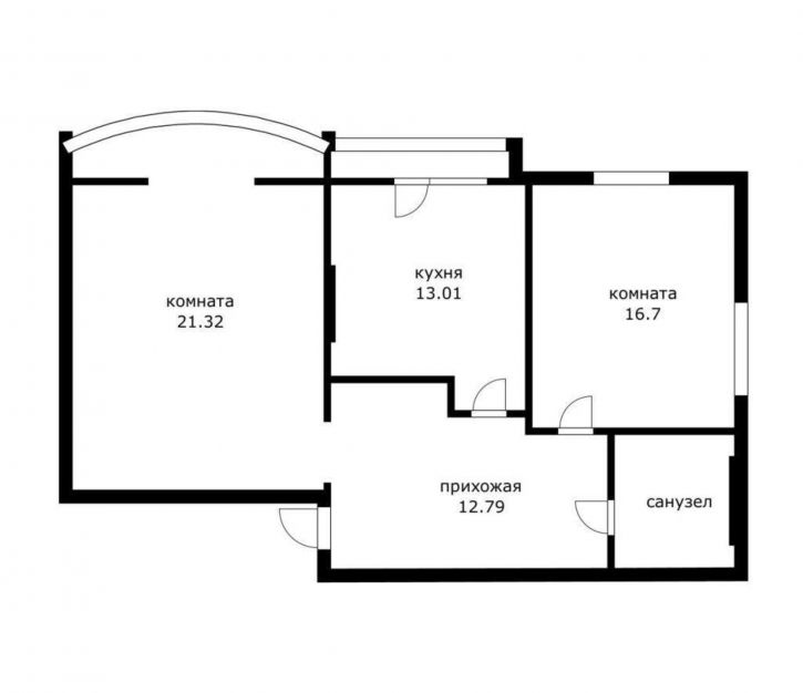 2-комн квартира Чекистов проспект, д.33