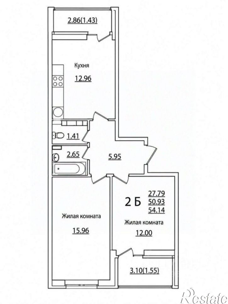 2-комн квартира ул Заполярная, 39 5,  д. 39 5,  к. 5