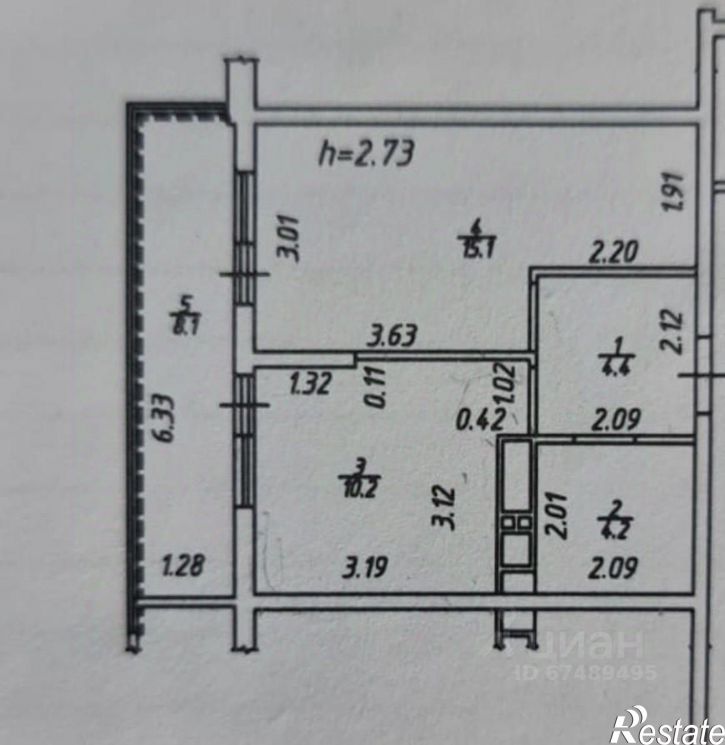 1-комн квартира ул Конгрессная, 41 1,  д. 41 1,  к. 1