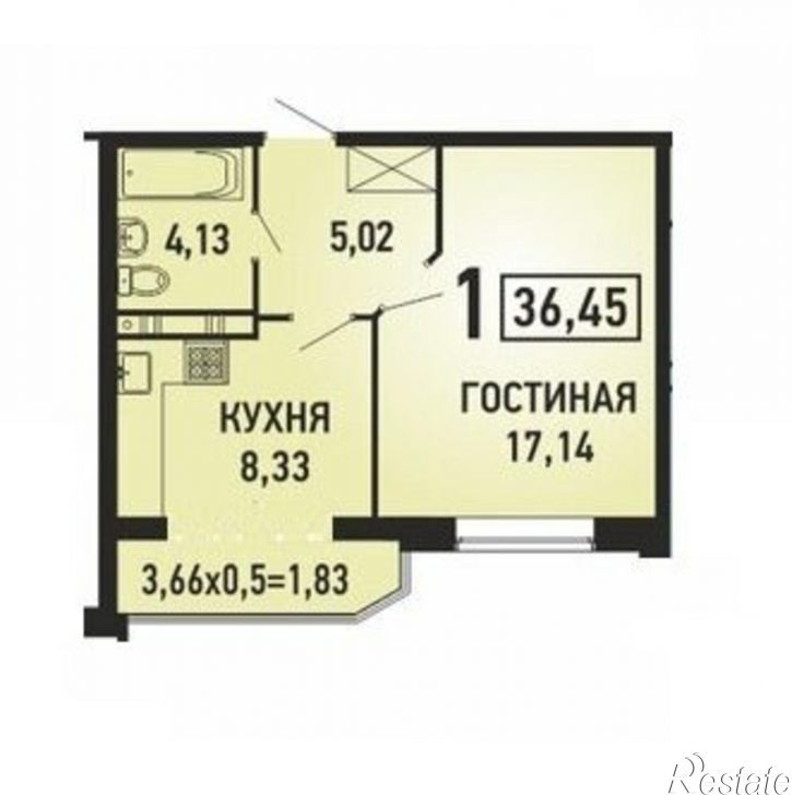 1-комн квартира улица имени Героя Николая Шевелёва, 5,  д. 5