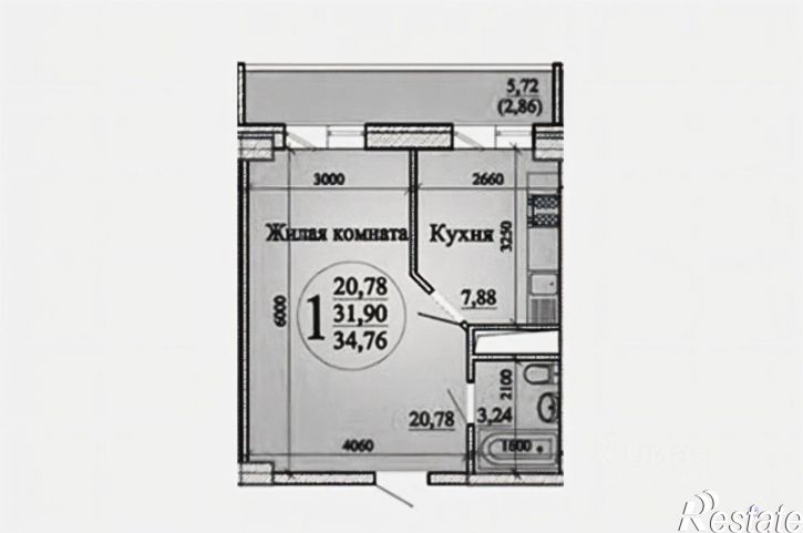1-комн квартира Московская улица, 144 к2,  д. 144 к2