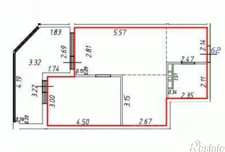 1-комн квартира г Краснодар, мкр Любимово, д. 7