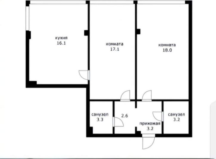 2-комн квартира 2-я Целиноградская улица, д.38к3