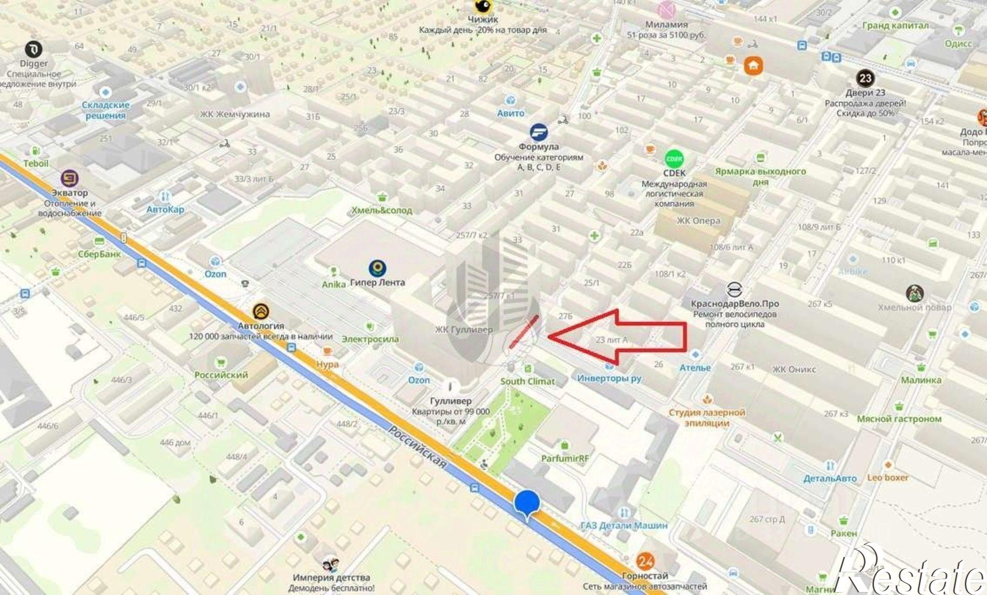 Купить торговое помещение за 11 506 600 рублей на ул Российская, 257/7