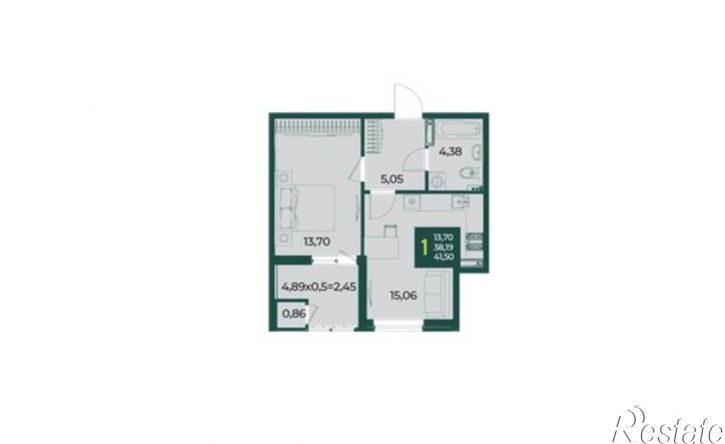 1-комн квартира в новом доме улица Адмирала Макарова, 5 к1,  д. 5 к1