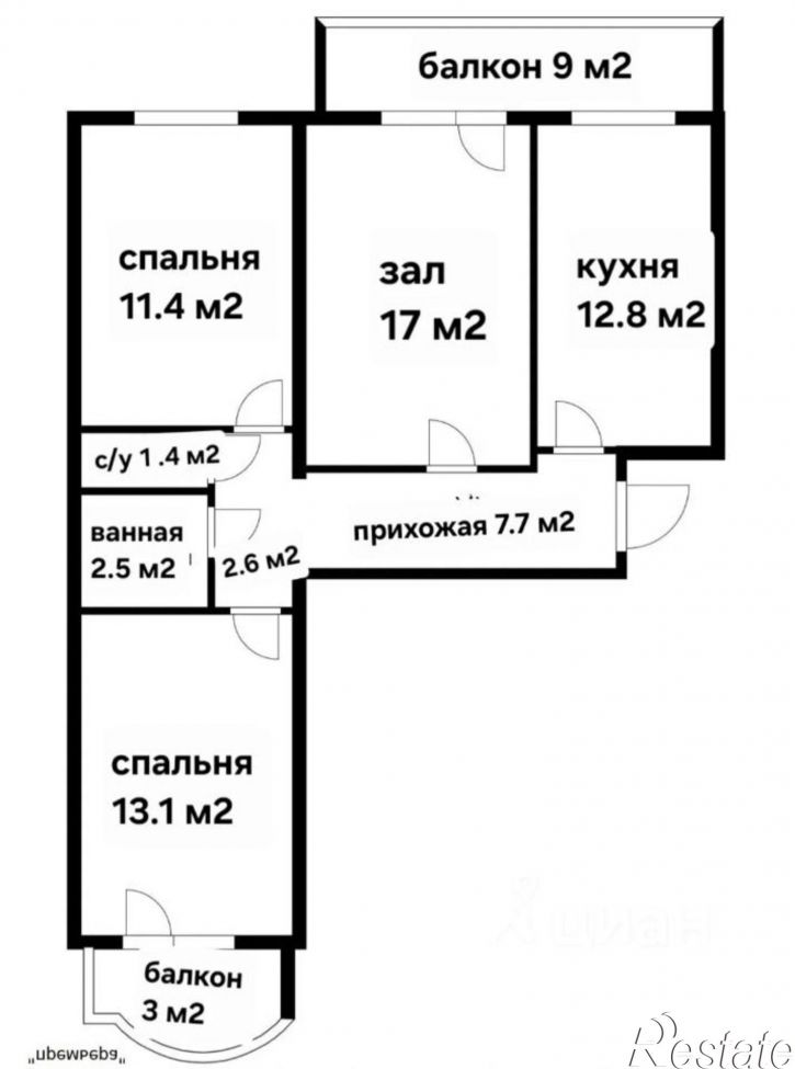 3-комн квартира ул Рашпилевская, 32,  д. 32