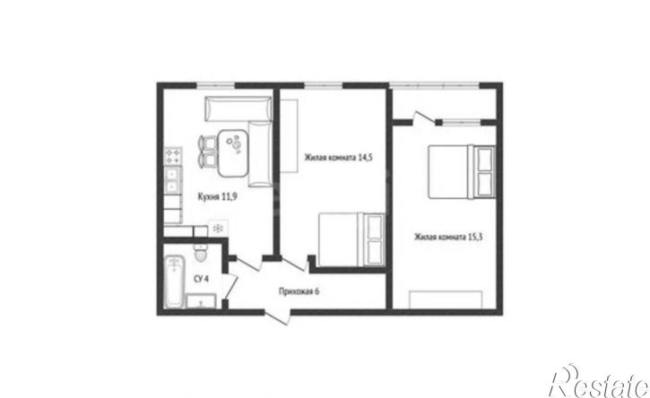 2-комн квартира Войсковая улица, 22 к5,  д. 22 к5