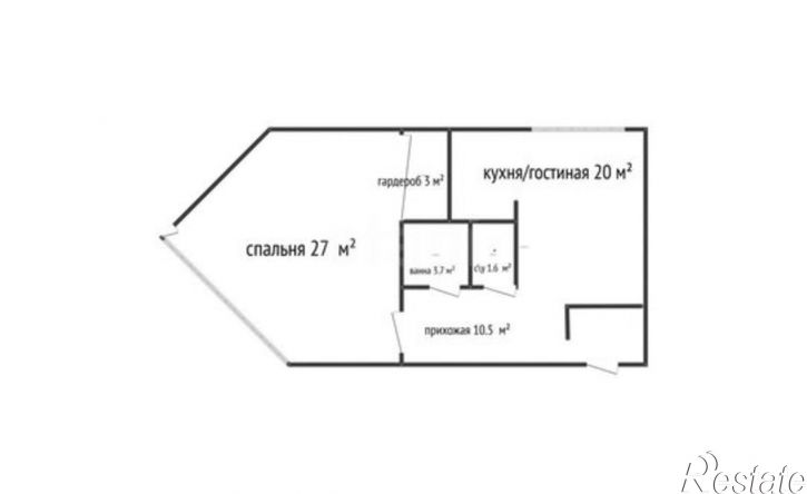1-комн квартира ул Бременская, 2,  д. 2