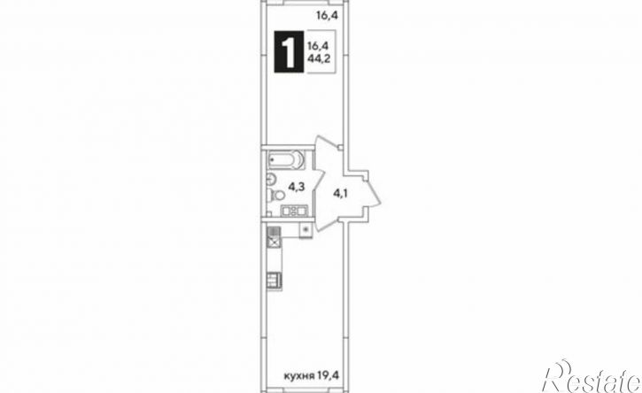 1-комн квартира в новом доме улица Ивана Беличенко, 88 к2,  д. 88 к2