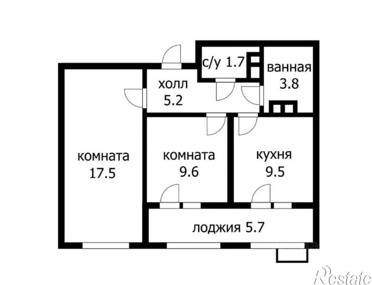 2-комн квартира Питерская улица, 40 к1,  д. 40 к1