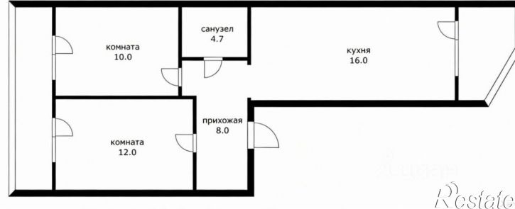 2-комн квартира улица имени Сорока А. М., 2,  д. 2