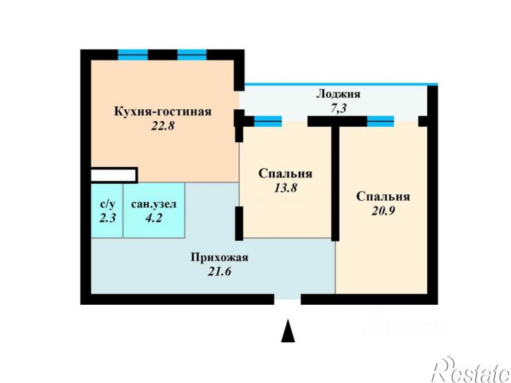 2-комн квартира улица Дзержинского, 26/1,  д. 26/1