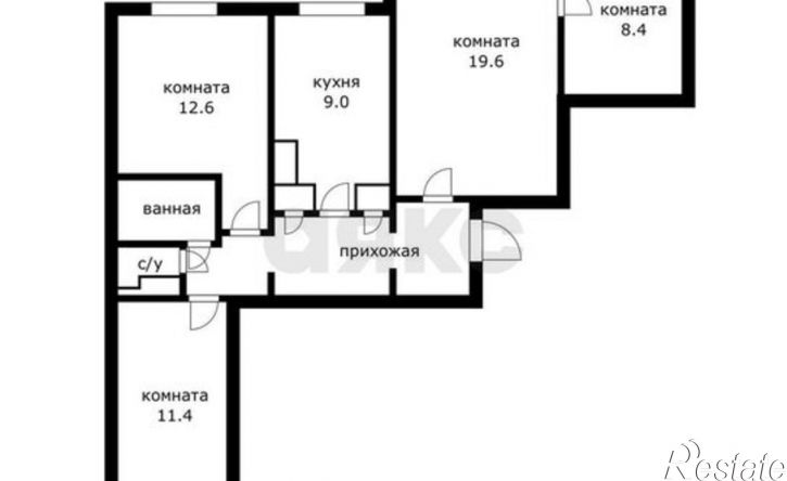 3-комн квартира улица Тюляева, 1,  д. 1