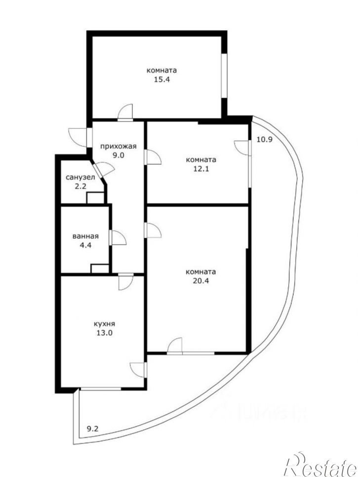 3-комн квартира Базовская улица, 69,  д. 69