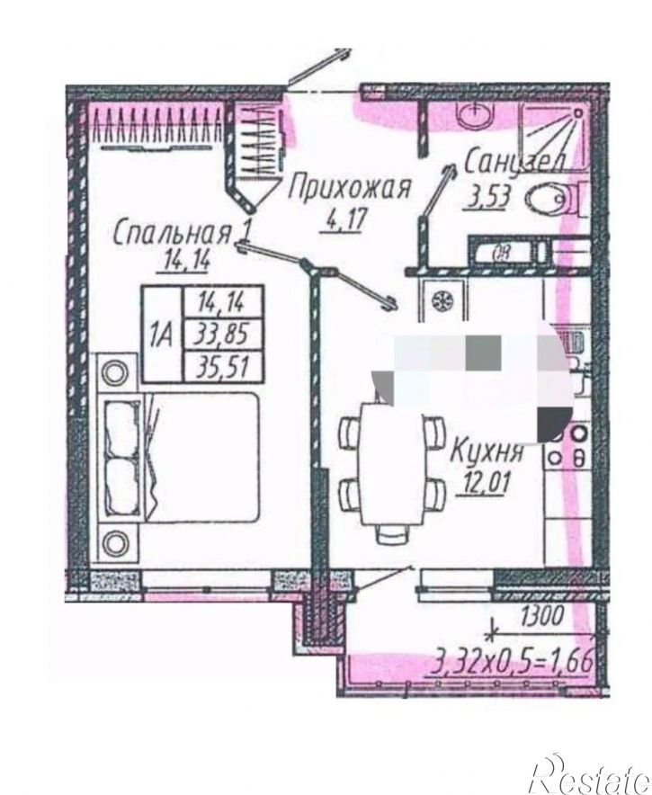 1-комн квартира улица имени Генерала Корнилова, 9 к3,  д. 9 к3