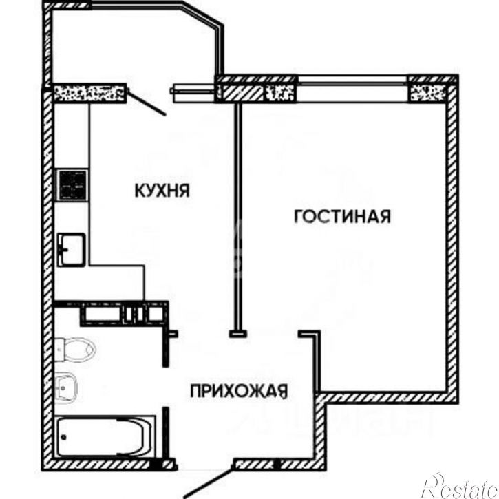 1-комн квартира улица имени Героя Николая Шевелёва, 3,  д. 3