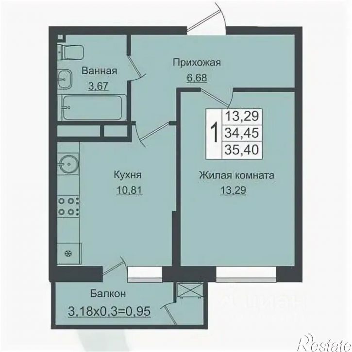 1-комн квартира улица Западный Обход, 39/1 к2,  д. 39/1 к2