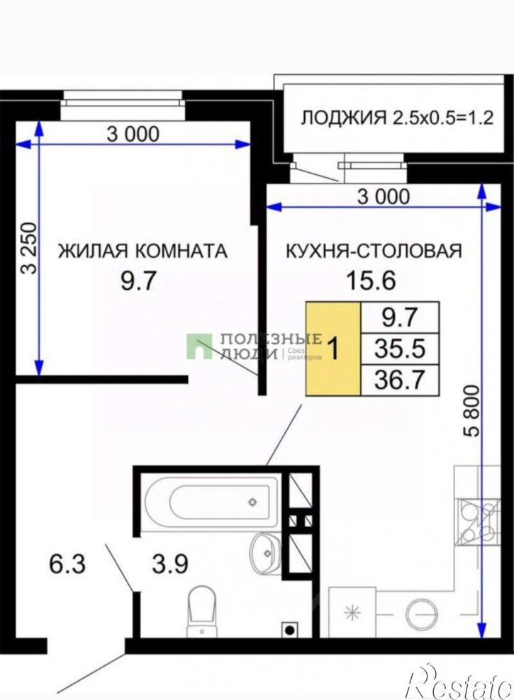 1-комн квартира Краснодар г., Прикубанский