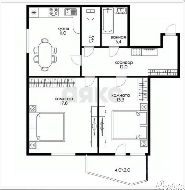2-комн квартира Фабричная улица, 11,  д. 11
