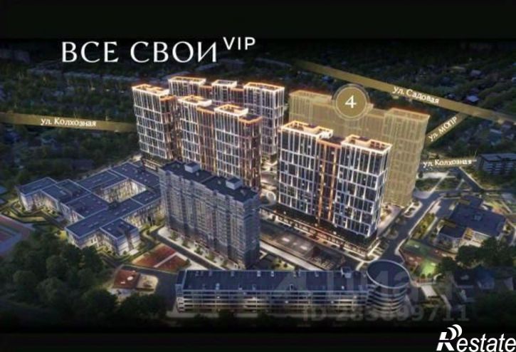 2-комн квартира в новом доме ул Колхозная, 5 3,  д. 5 3,  к. 3