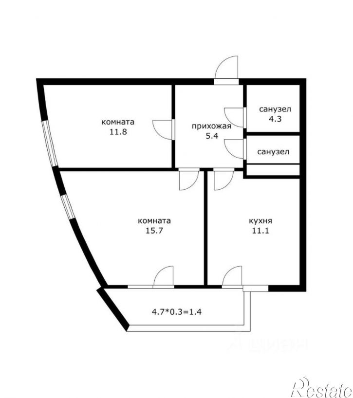 2-комн квартира ул Гаражная, 87 1,  д. 87 1,  к. 1