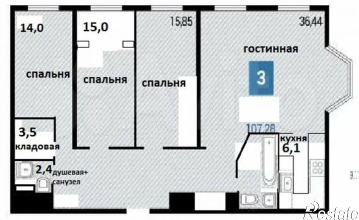 4-комн квартира ул Зиповская, 50,  д. 50