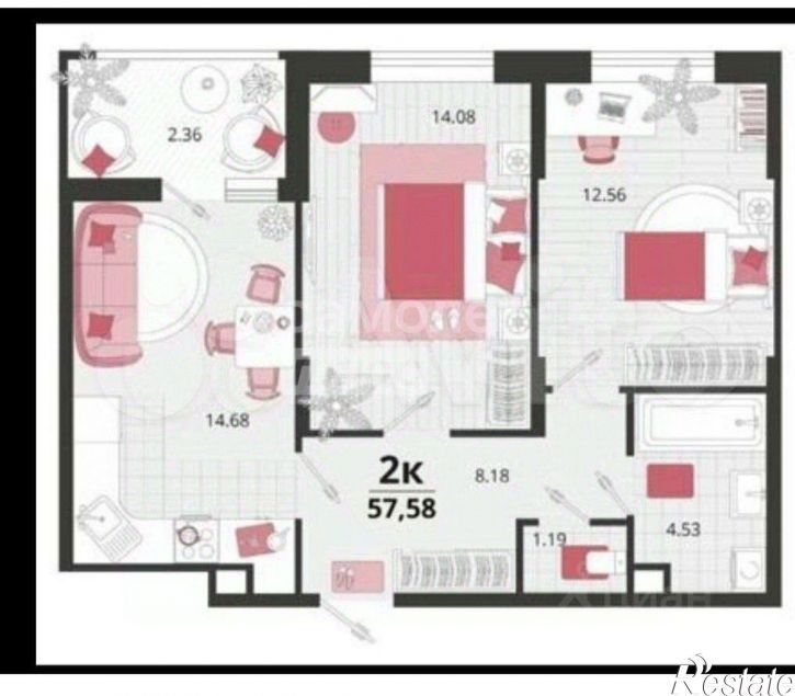 2-комн квартира Природная улица, 10Б,  д. 10Б