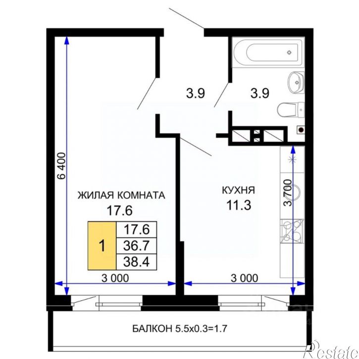 1-комн квартира ул им. танкиста Яксаргина, 26,  д. 26