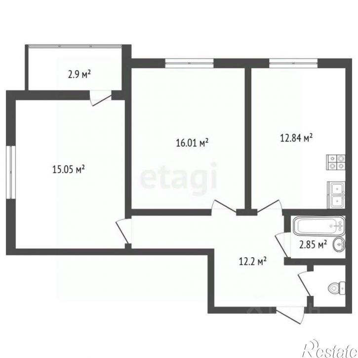 2-комн квартира ул Ангарская, 29Б,  д. 29Б
