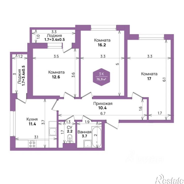 3-комн квартира в новом доме улица Героев-Разведчиков, 11/4,  д. 11/4