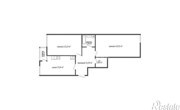 2-комн квартира Беговая улица, 56 к2,  д. 56 к2