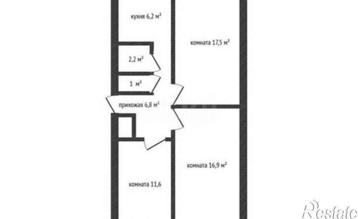3-комн квартира Московская улица, 54,  д. 54