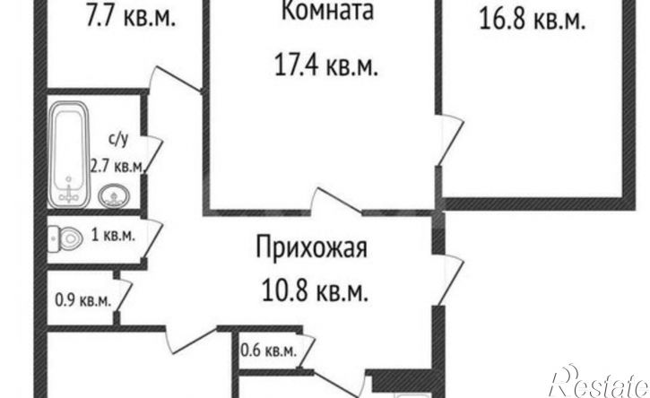 4-комн квартира Тепличная улица, 52,  д. 52