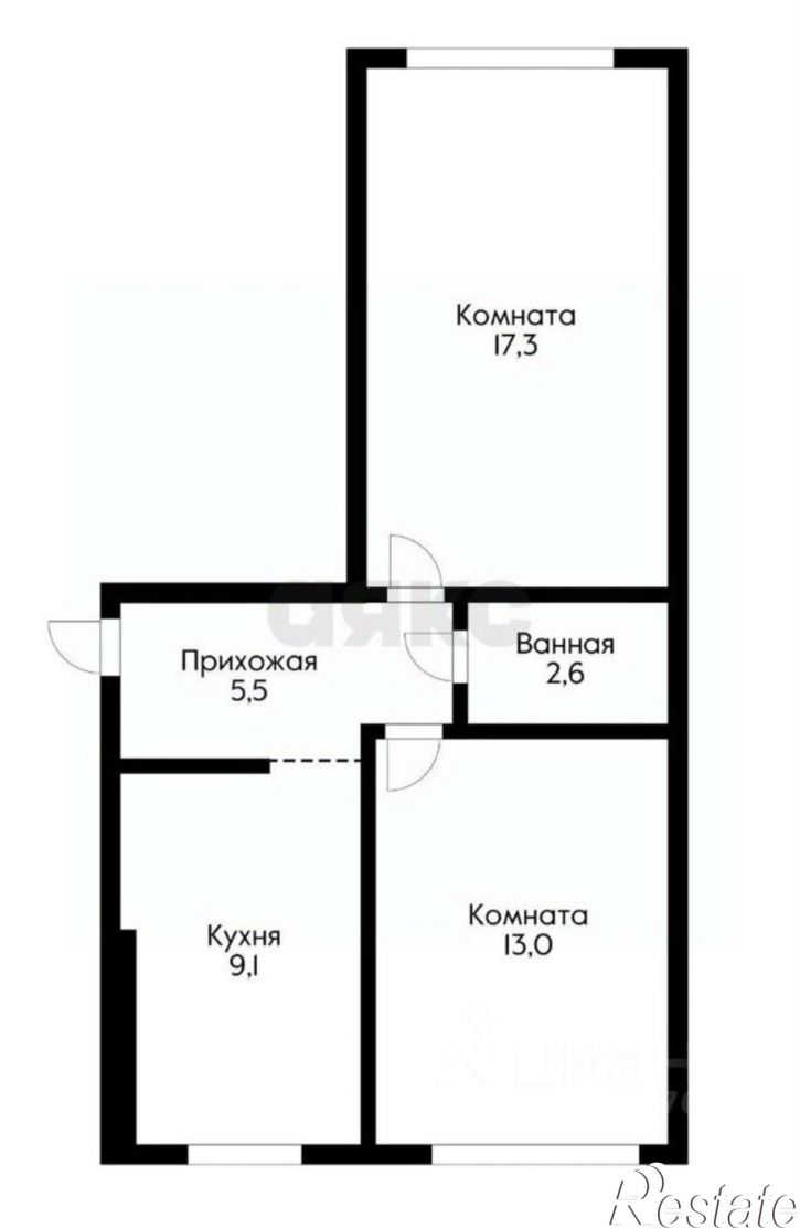 2-комн квартира Парковая улица, 32,  д. 32