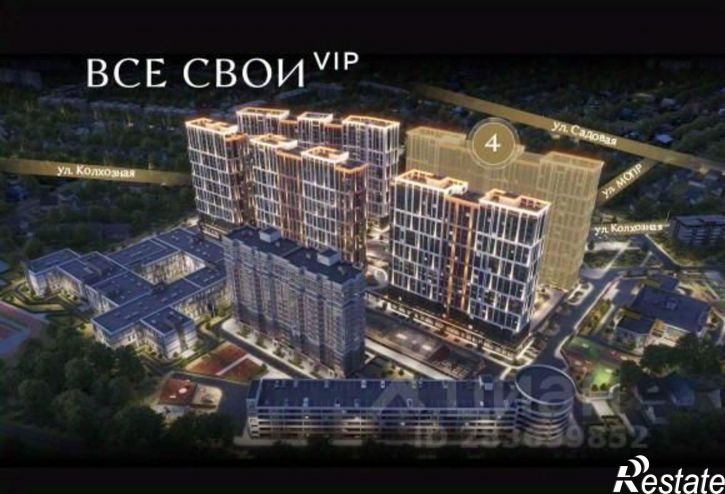 1-комн квартира в новом доме Колхозная улица, 5/2,  д. 5/2
