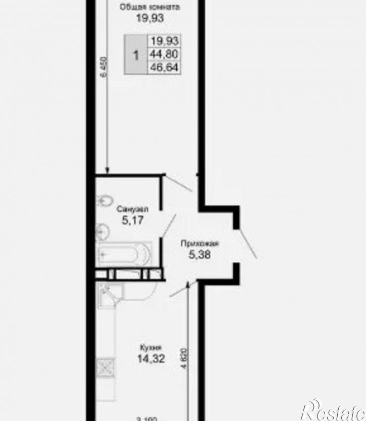 1-комн квартира ул им. Петра Метальникова, 42,  д. 42